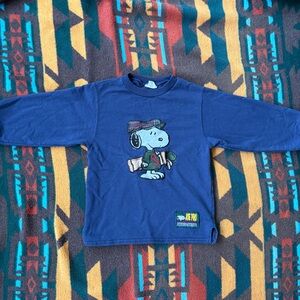 Kids vintage Blue Snoopy Long Sleeve Shirt, size 5